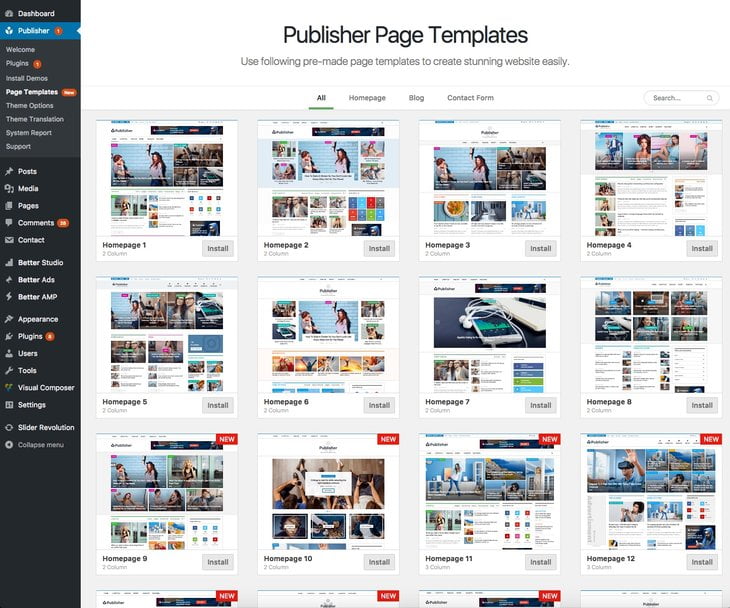 pages-template-publisher